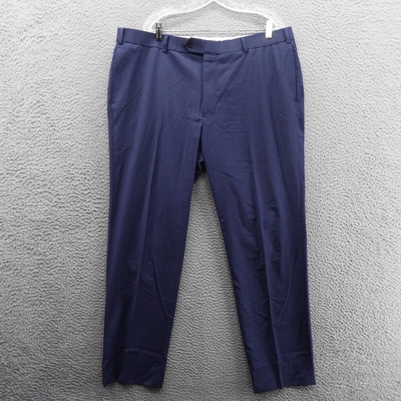 Brooks Brothers Regent Fit Wool Stretch Dress Pants 42x32 Navy Blue Mens Office‎ - Picture 1 of 15